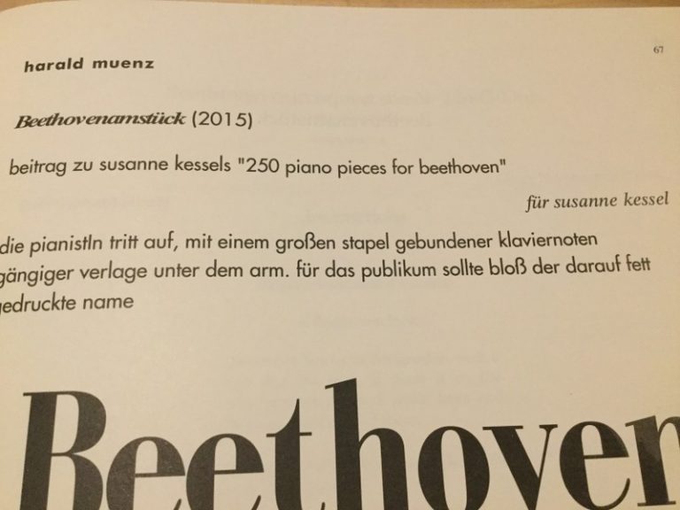 Harald Münz 250 piano pieces for Beethoven